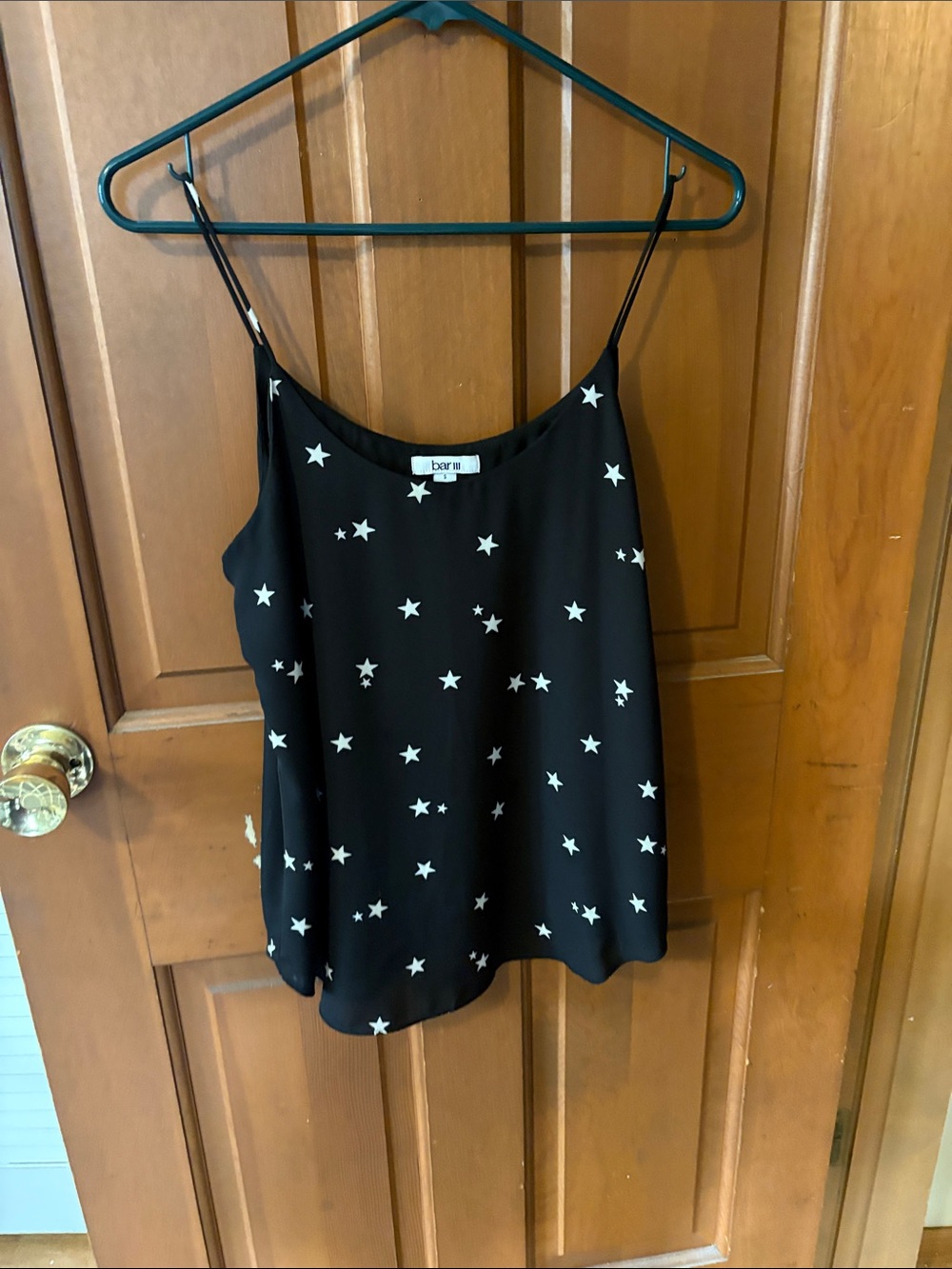 Bar III Black Star Print Cami